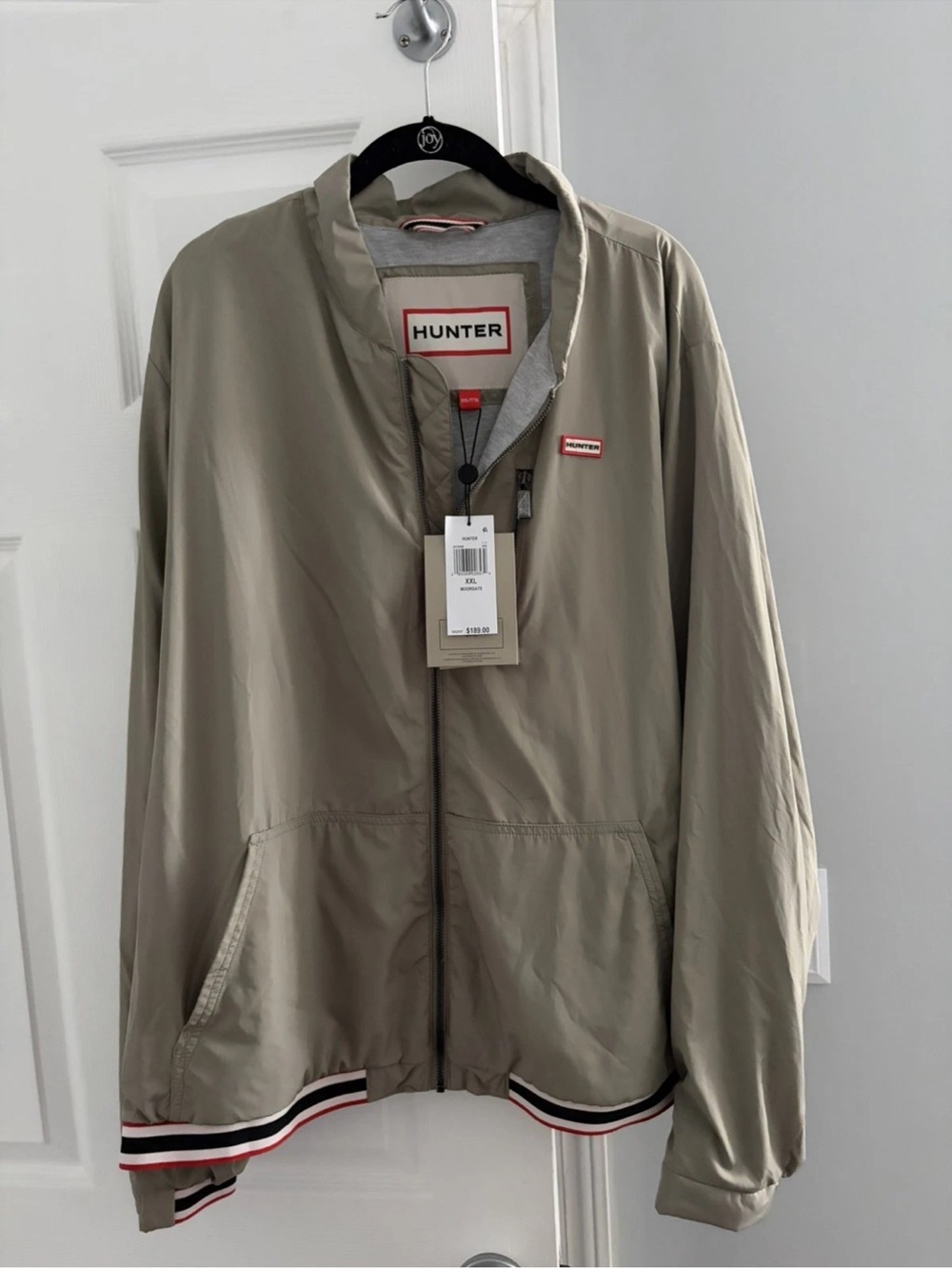 Men's Hunter MoorGate Zip Logo Jacket Oak Sz XXL- NWT